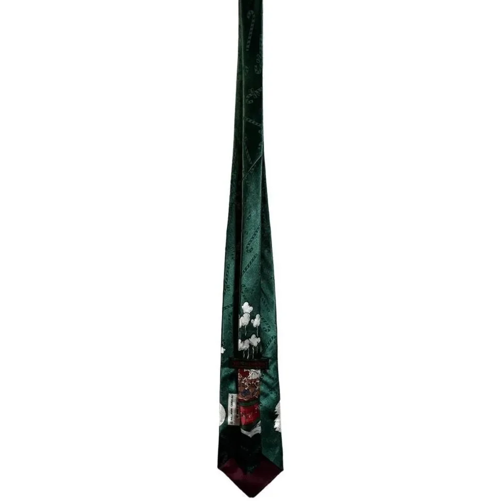 Vintage Yulie Tie Greetings Santa Hot Tub Tie